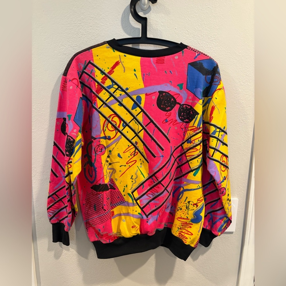 Vintage 1980’s Elvis Presley Liberty Flyer Jailhouse Rock Neon Sweater NWT Sz M - Picture 12 of 16